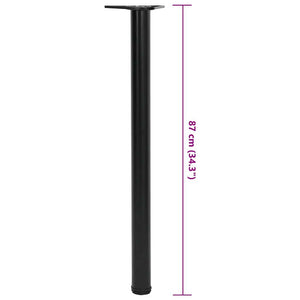 Set Gambe Tavolo Altezza Regolabile Nere 870 mm 242149