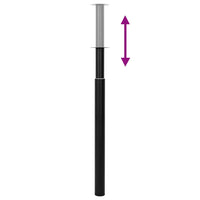 Gambe Telescopiche per Tavolo 2 pz Nere 710 mm-1100 mm 242153