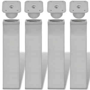 vidaXL Gambe per divano 4 pcs Argento 38 x 38 x 180 mm Ferro