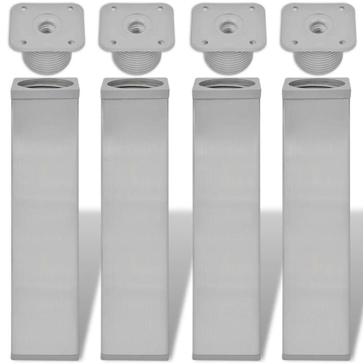 Gambe per divano 4 pcs Argento 38 x 38 x 180 mm Ferro 242156