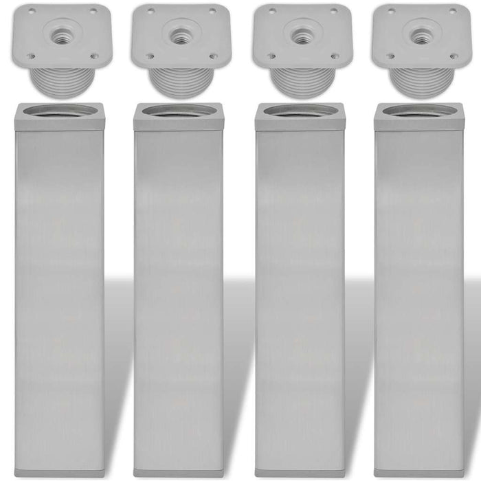 Gambe per divano 4 pcs Argento 38 x 38 x 180 mm Ferro 242156