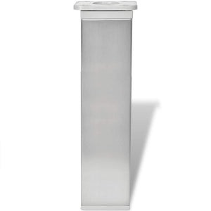 vidaXL Gambe per divano 4 pcs Argento 38 x 38 x 180 mm Ferro