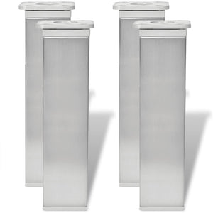 Gambe per divano 4 pcs Argento 38 x 38 x 180 mm Ferro 242156