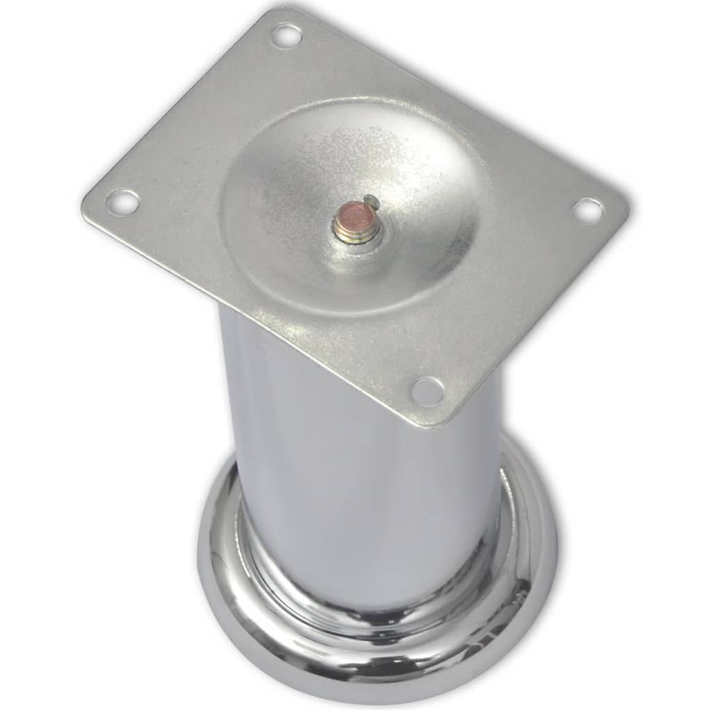 Set 4 gambe rotonde per sofa cromate 120 mm 242158