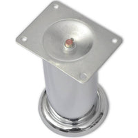 Set 4 gambe rotonde per sofa cromate 120 mm 242158
