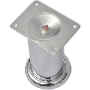 Set 4 gambe rotonde per sofa cromate 120 mm 242158