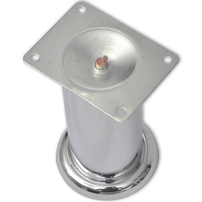 Set 4 gambe rotonde per sofa cromate 120 mm 242158