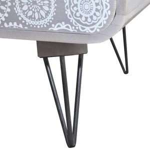 Armadietto Laterale con 3 Cassetti Grigio 242234