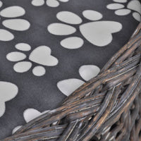 Casetta per albero/gatto con cuscino in salice grigio 02_0022786