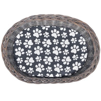 Tiragraffi/casetta per gatti a 2 livelli con cuscino Salice grigio 02_0022785