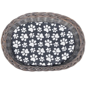 Tiragraffi/casetta per gatti a 2 livelli con cuscino Salice grigio 02_0022785