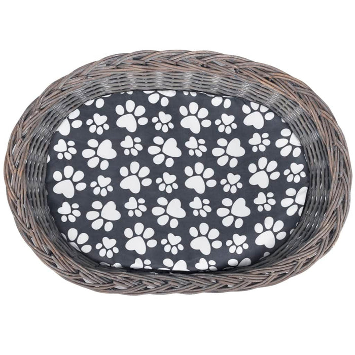 Tiragraffi/casetta per gatti a 2 livelli con cuscino Salice grigio 02_0022785