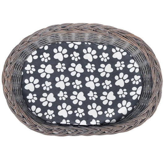 Albero Gatti 2 Livelli in Salice Casetta/Cuccia/Tiragraffi con Cuscino 170223