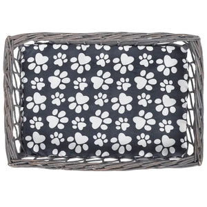 Albero Gatti in Salice Casetta/Cuccia/Tiragraffi con Cuscino Quadrato 170225