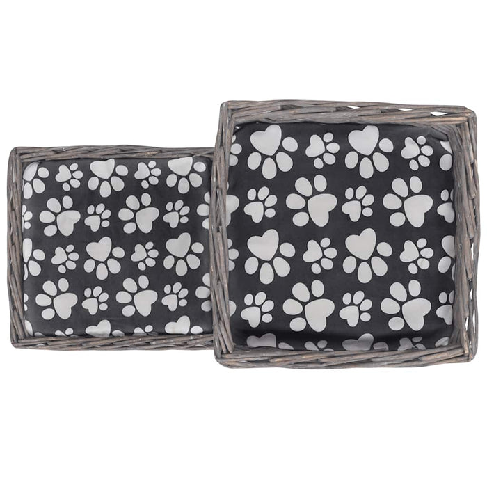 Albero Gatti in Salice Casetta/Cuccia/Castello/Tiragraffi con Cuscino 170226