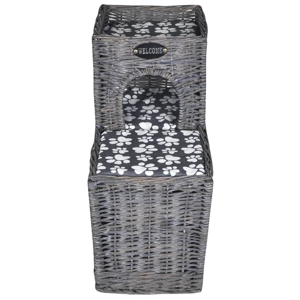 Tiragraffi/casetta/castello con cuscino Salice grigio 02_0022787