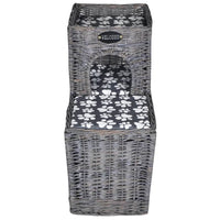 Tiragraffi/casetta/castello con cuscino Salice grigio 02_0022787