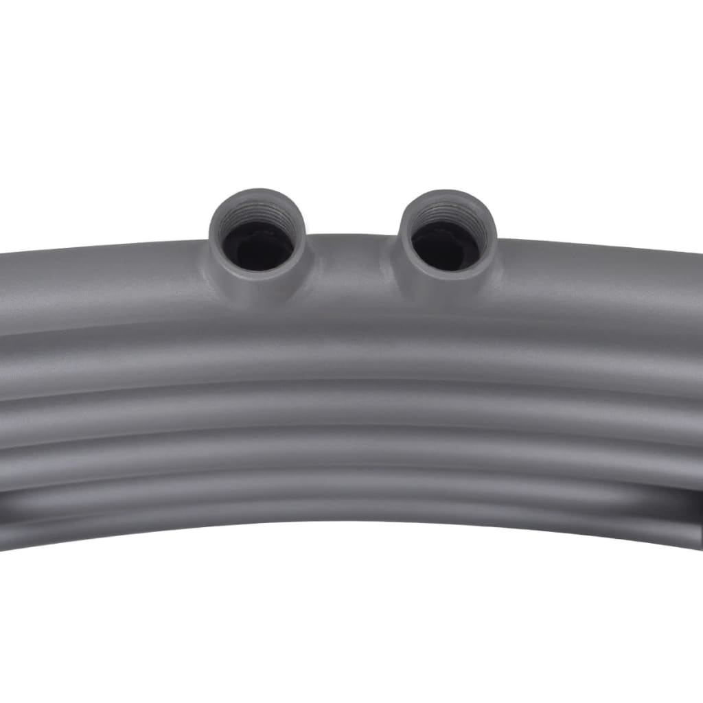 Radiatore Centrale Portasciugamano Curvo Grigio 500 x 1160 mm 141899