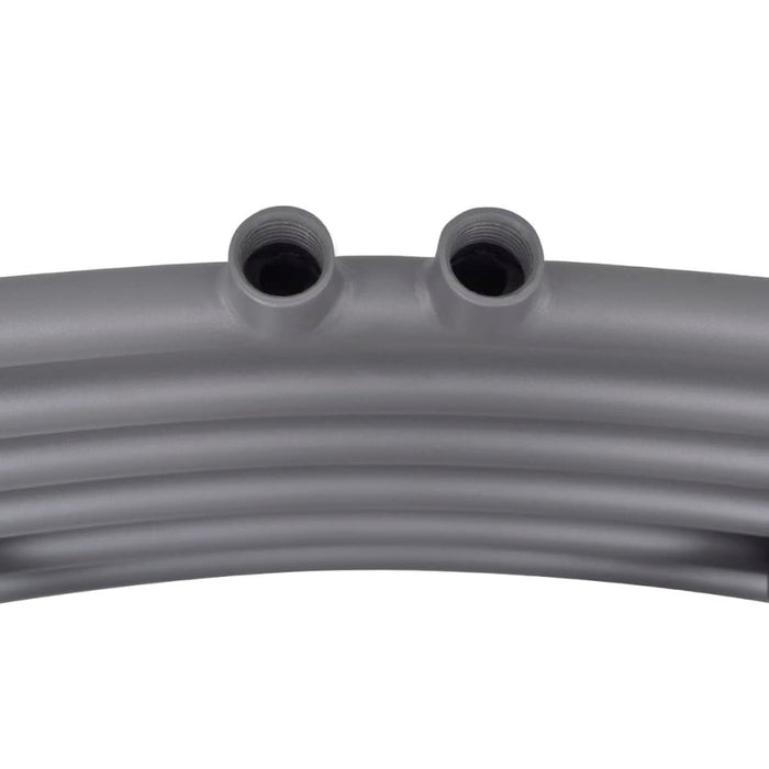 Radiatore Centrale Portasciugamano Curvo Grigio 500 x 1160 mm 141899