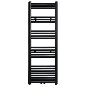 vidaXL Radiatore Centrale Portasciugamano Dritto Nero 500 x 1424 mm