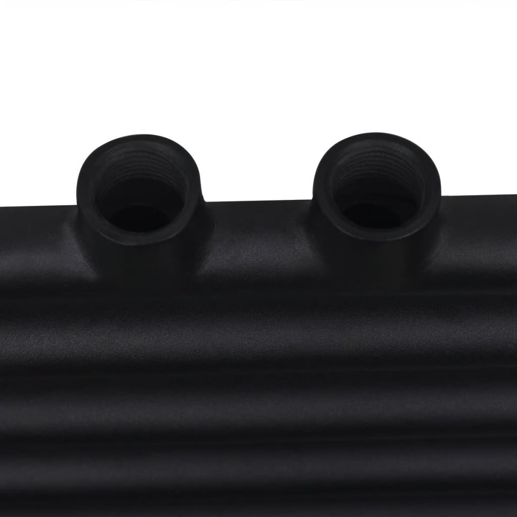 vidaXL Radiatore Centrale Portasciugamano Dritto Nero 500 x 1424 mm