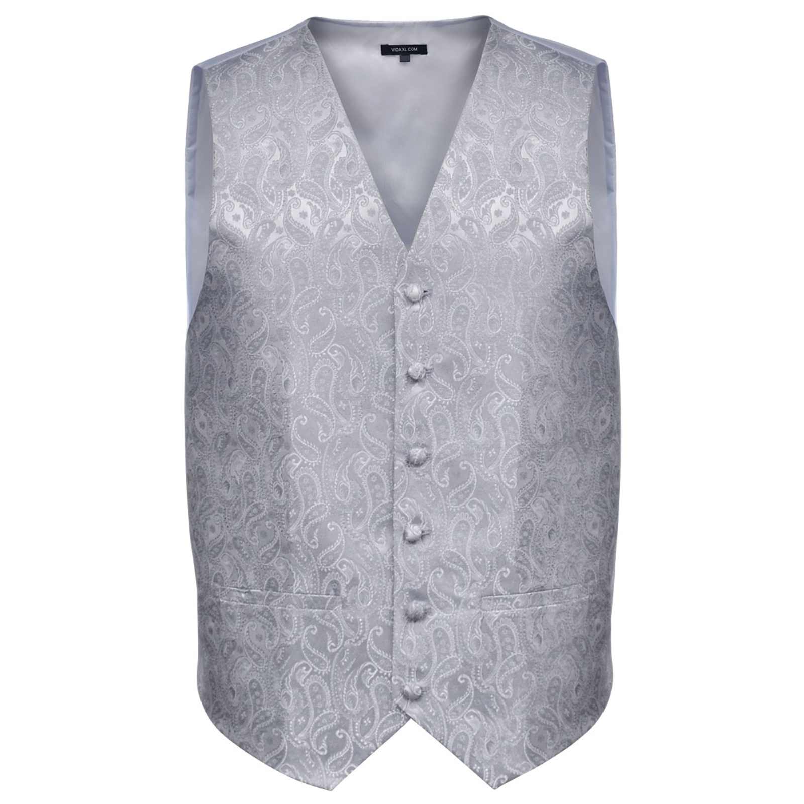 Set di gilet da matrimonio da uomo Argento 56 Poliestere 130837