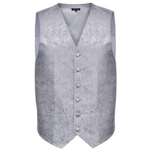 Set di gilet da matrimonio da uomo Argento 56 Poliestere 130837