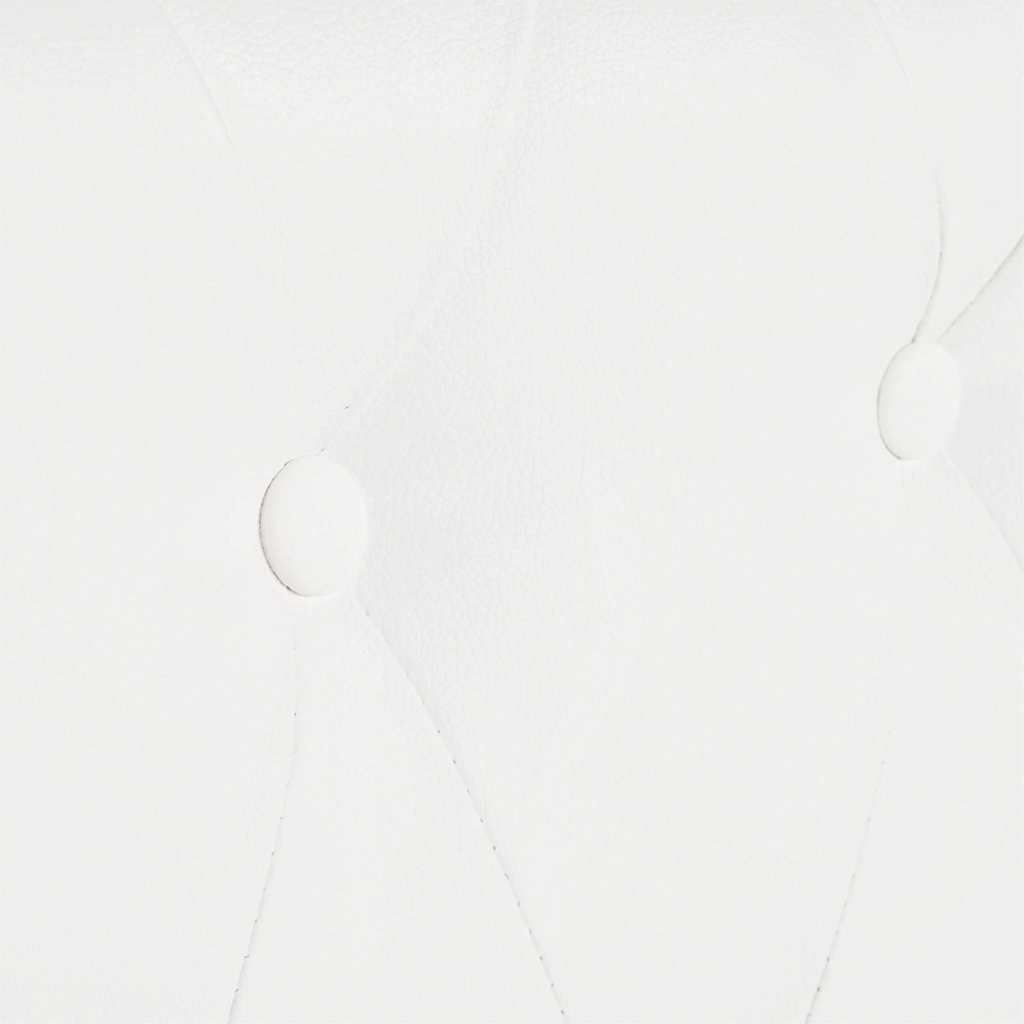 Divano Chesterfield a 3 Posti in Pelle Artificiale Bianco  cod mxl 42845