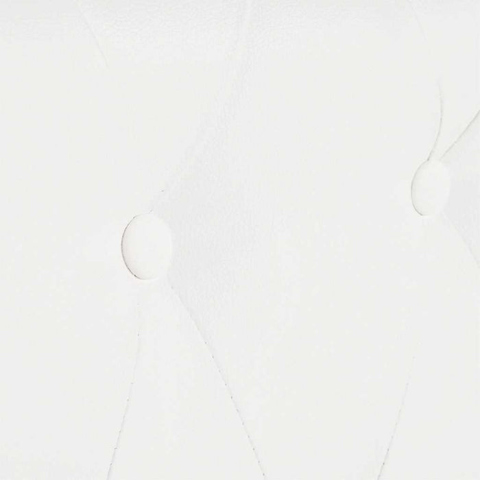 Divano Chesterfield a 3 Posti in Finta Pelle Bianco 242372