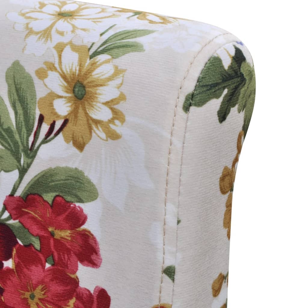 Sedie da Pranzo 4 pz Multicolori in Tessuto 242399