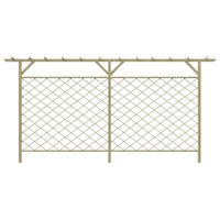 Recinzione di Lattice con Pergolato per Giardino in Legno 41726