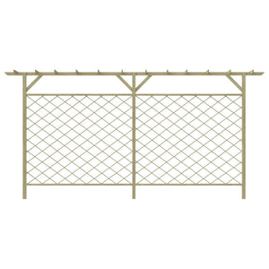 Recinzione di Lattice con Pergolato per Giardino in Legno 41726