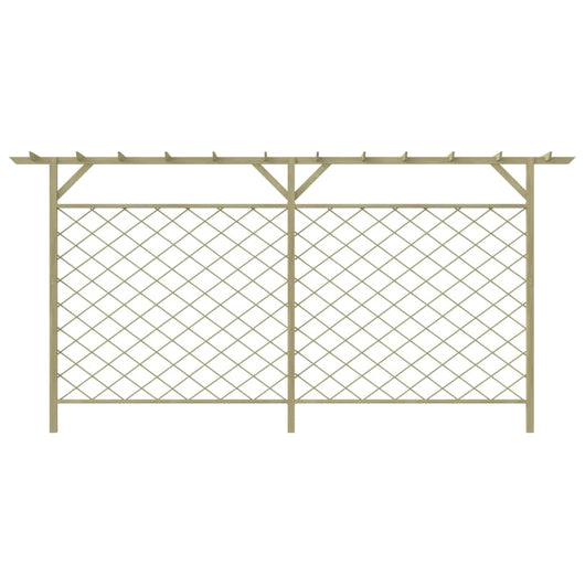 Recinzione di Lattice con Pergolato per Giardino in Legno 41726