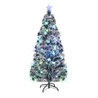 Albero di Natale Artificiale Supporto/LED 180 cm Fibra Ottica cod mxl 15576