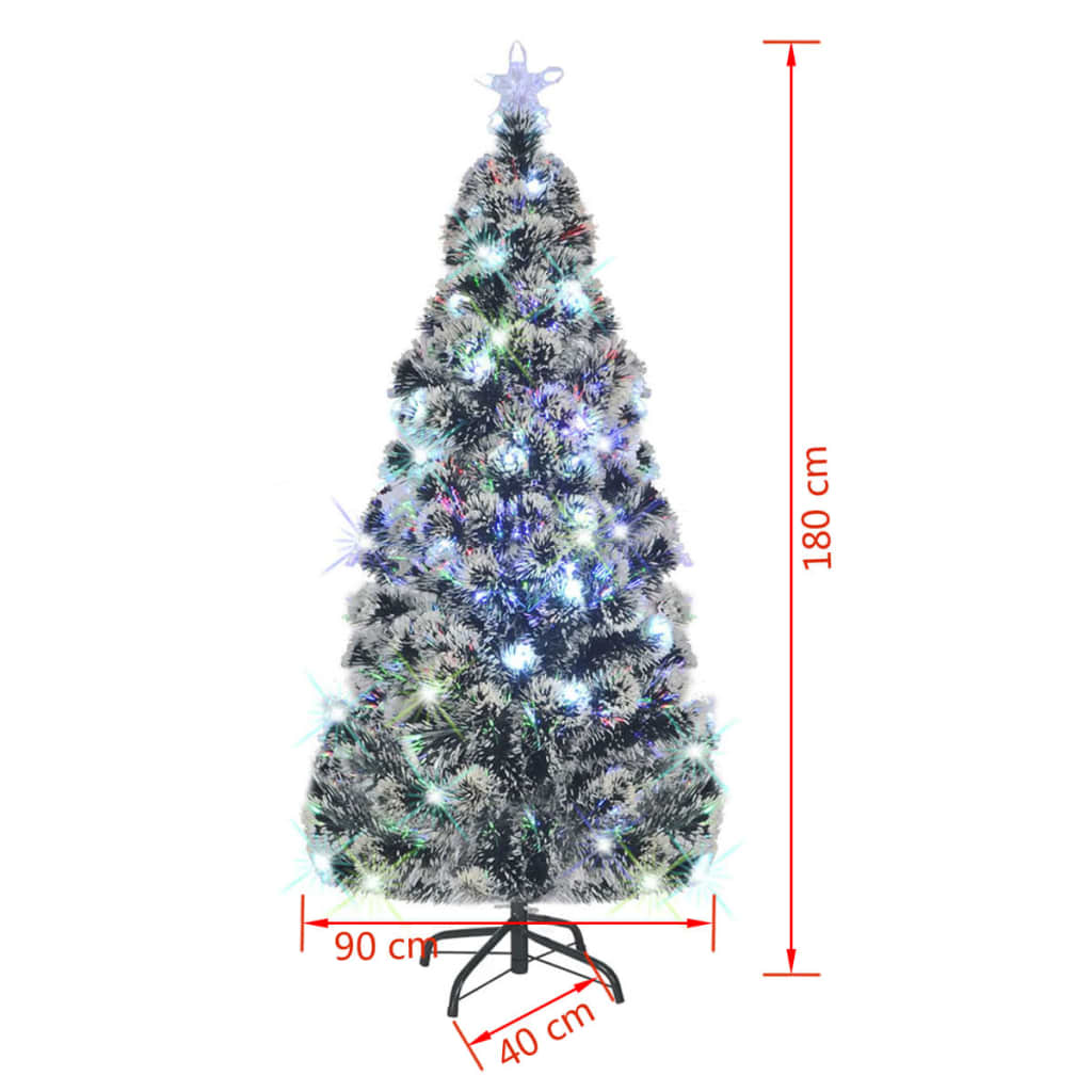 Albero di Natale Artificiale Supporto/LED 180 cm Fibra Ottica cod mxl 15576