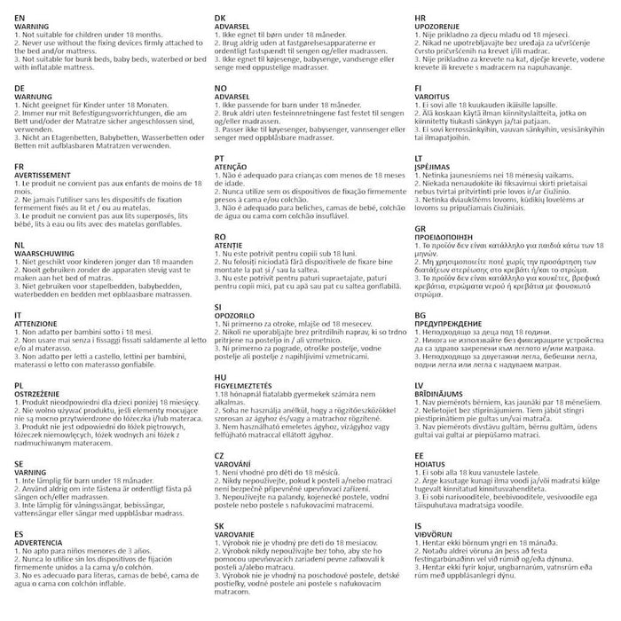 Barriera di Sicurezza per Letto Bambino 102 x 42 cm Rosa 10101