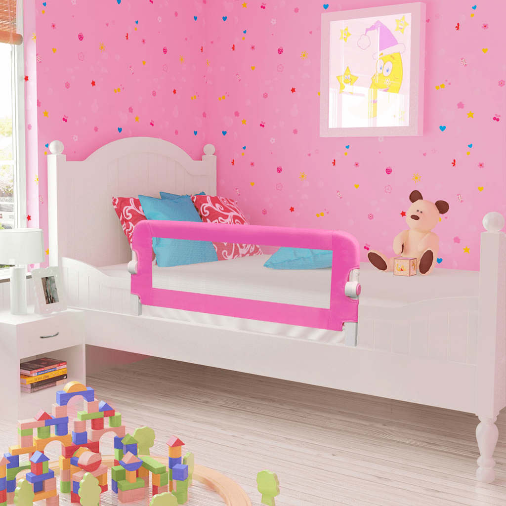 Barriera di Sicurezza per Letto Bambino 102 x 42 cm Rosa 10101