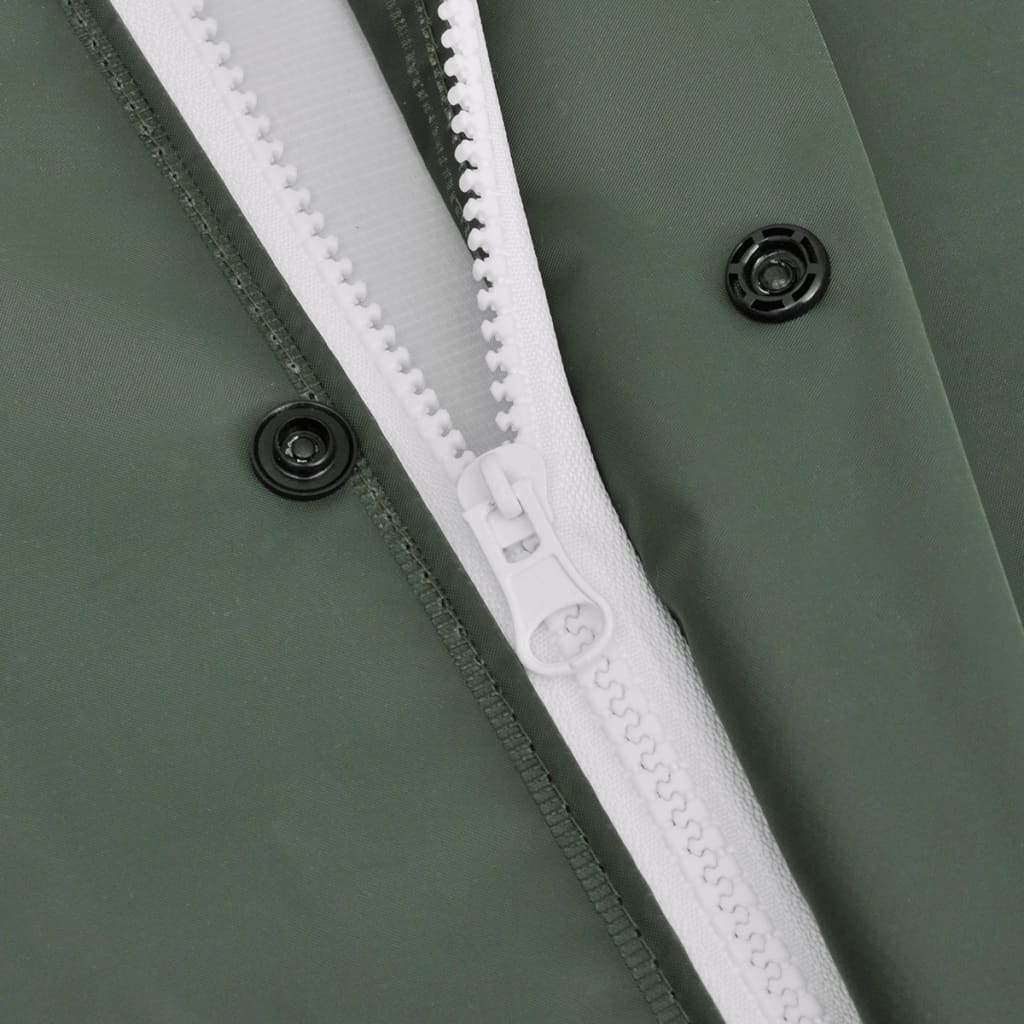 Impermeabile Lungo Resistente all'Acqua con Cappuccio Verde XXL 130775