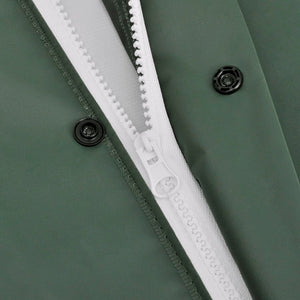 Impermeabile Lungo Resistente all'Acqua con Cappuccio Verde XXL 130775