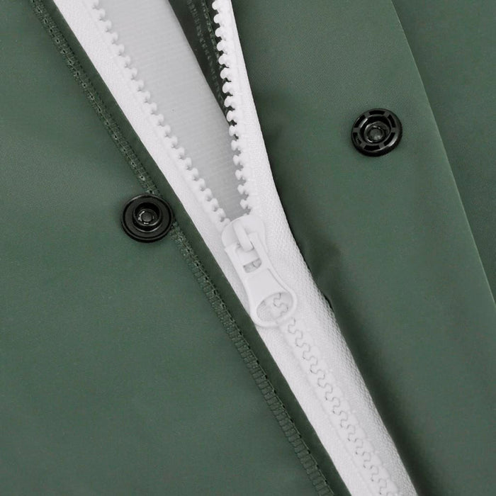 Impermeabile Lungo Resistente all'Acqua con Cappuccio Verde XXL 130775