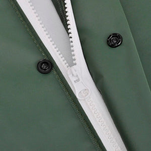 Impermeabile Verde resistente a 2 pezzi con cappuccio Verde XL