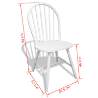 Sedie da Pranzo 6 pz Bianche Legno Massello di Hevea e Velluto cod mxl 6045