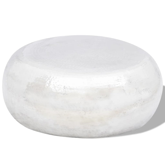 Tavolino per CaffÃ¨ in Alluminio Martellato Argento  cod mxl 47437