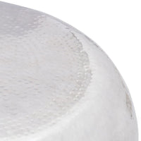 Tavolino per Caff¨¨-Tavolino da soggiorno in Alluminio Martellato Argento