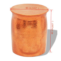 Sgabello/Tavolino Laterale Alluminio Battuto Colore Ottone/Rame 242325