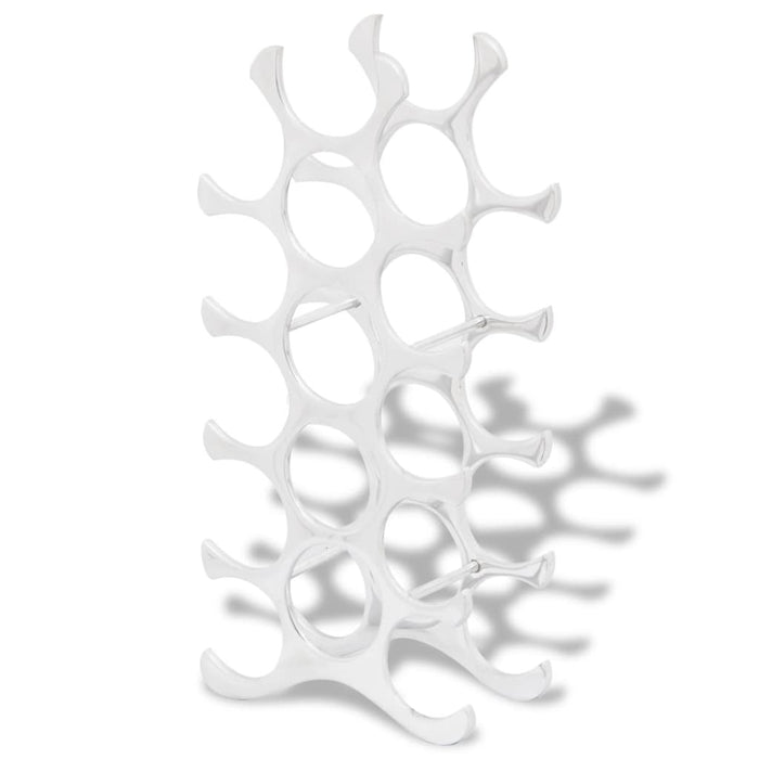 Portabottiglie da Tavola in Alluminio per 15 Bottiglie Argento  cod mxl 69379