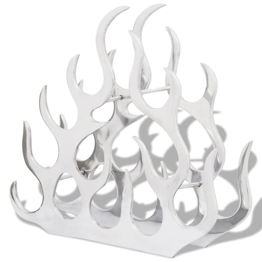 Portabottiglie da Tavola in Alluminio per 11 Bottiglie Argento  cod mxl 42771