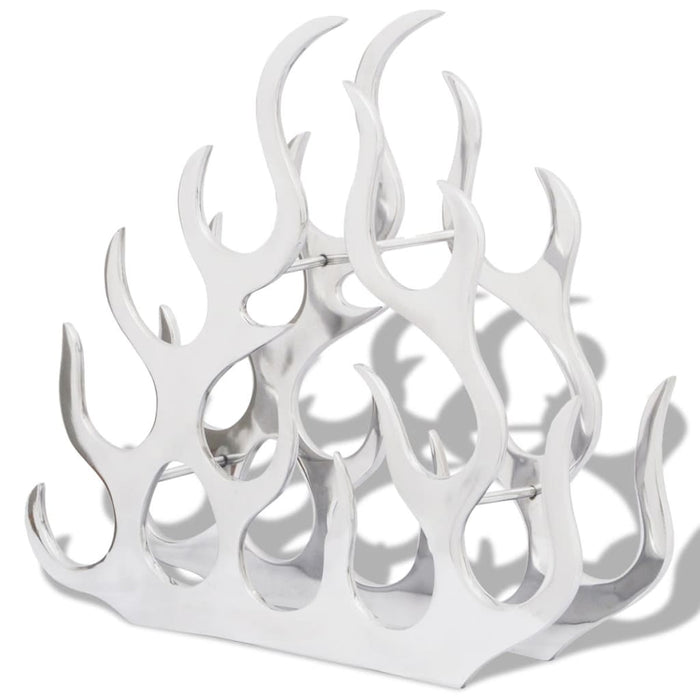 Portabottiglie da Tavola in Alluminio per 11 Bottiglie Argento 242332