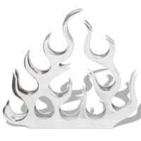 Portabottiglie da Tavola in Alluminio per 11 Bottiglie Argento 242332