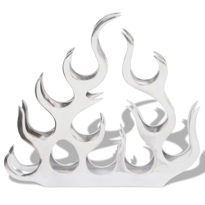 Portabottiglie da Tavola in Alluminio per 11 Bottiglie Argento 242332